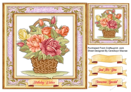 Beautiful Basket Of Roses