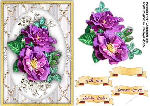 A5,Beautiful Lilac Roses