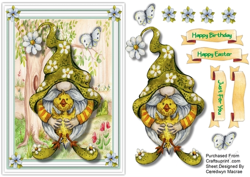 Green Daisy Gnome A5