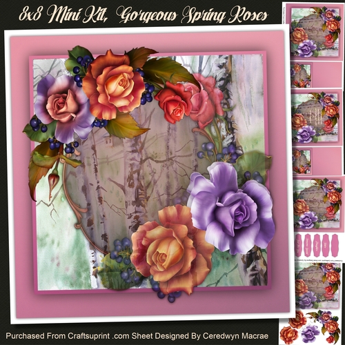 8x8 Mini Kit, Gorgeous Spring Roses