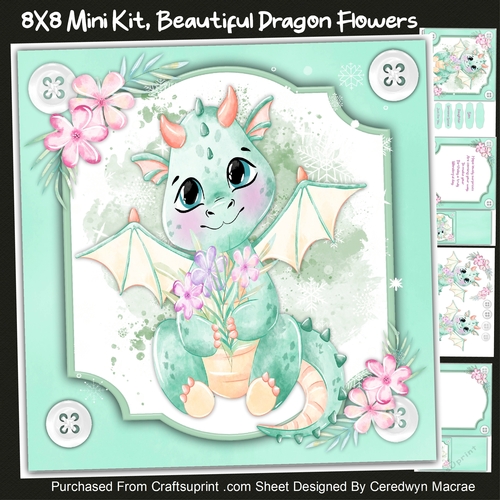8x8 Mini Kit , Beautiful Dragon Flowers