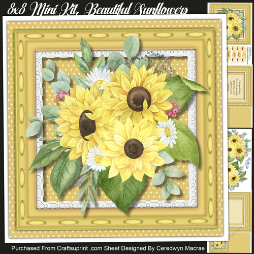 8x8 Mini Kit , Beautiful Sunflowes