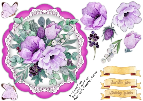 Beautiful Lilac Anemonie Topper