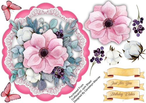 Beautiful Pink Anemonie Topper