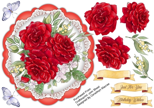 Beautiful Red Rose Topper