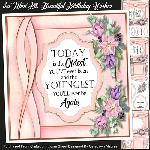 8x8 Mini Kit, Beautiful Birthday Wishes