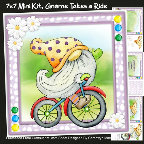 7x7 Mini Kit , Gnome Takes a Ride