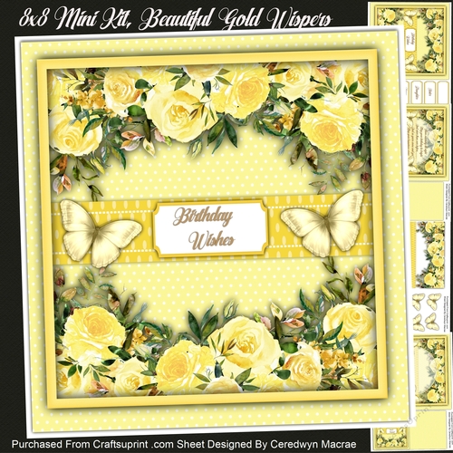8x8 Mini Kit, Beautiful Gold Wispers