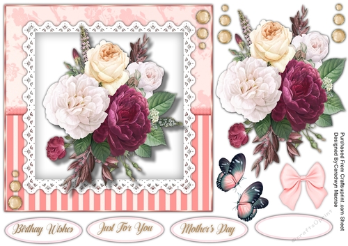 Beautiful Roses on Lace 1