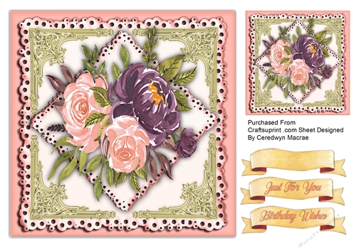 Roses on a Diamond Mat