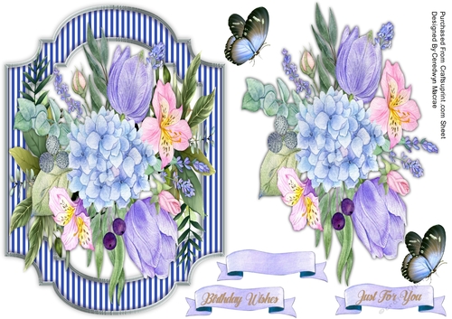 Spring Flowers in a Bracket Mat
