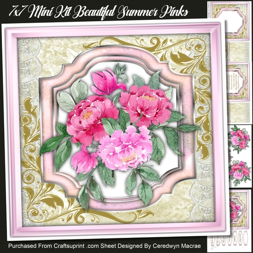 7x7 Mini Kt, Beautiful Summer Pinks