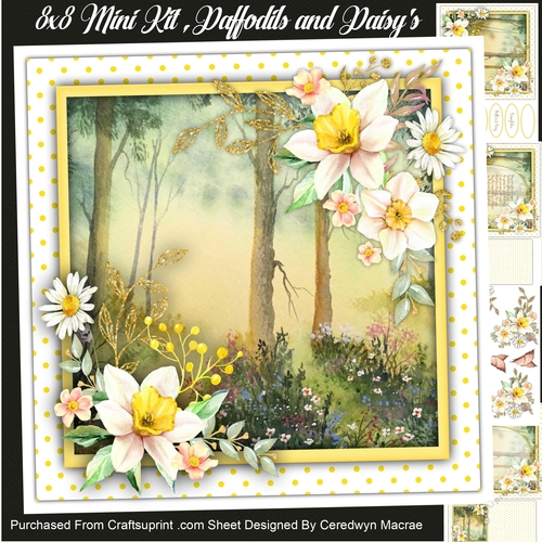8x8 Mini Kit, Daffodils and Daisys