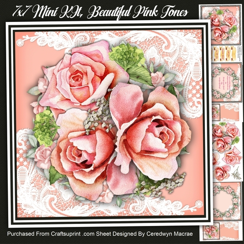 7x7 Mini Kit, Beautiful Pink Tones