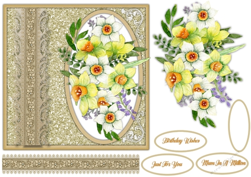 Beautiful Daffodils and Lace 