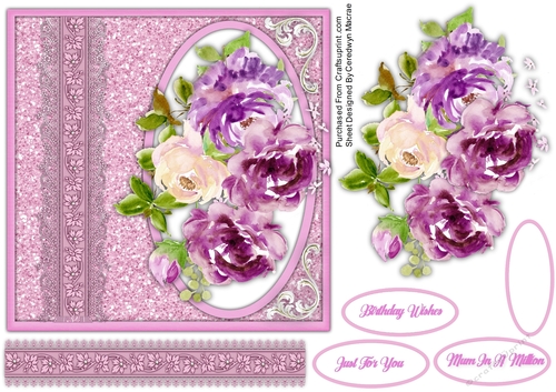 Beautiful Lilac Oval and Lace