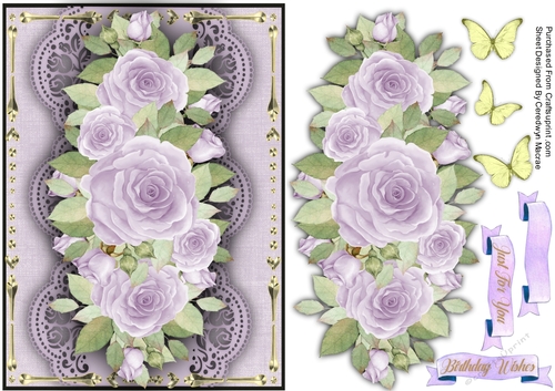 A5, LIlac Rose Spray