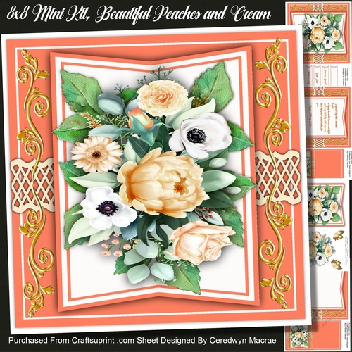 8x8 Mini Kit, Beautiful Peaches and Cream 