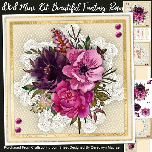 8x8 Mini Kit, Beautiful Fantasy Roses