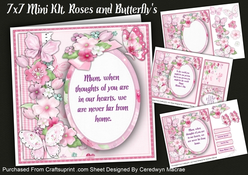 7X7 Mini Ki , Roses and Butterflys 