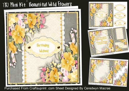 7x7 Mini Kit, Beautiful Wild Flowers 