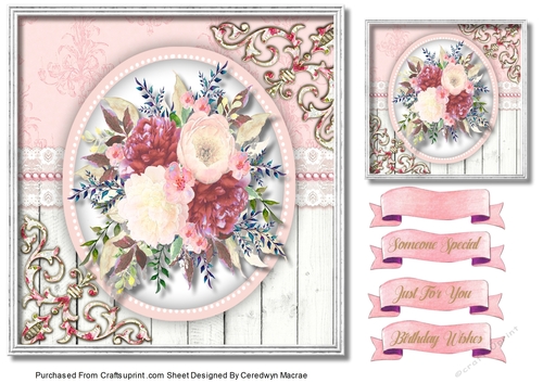 7x7 Beautiful Pink and White Passion 