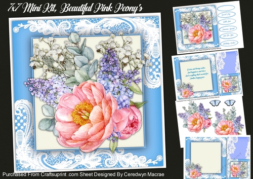 7x7 Beautiful Pink Peonys