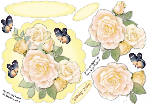 Beautiful  Lemon  Rose Topper 
