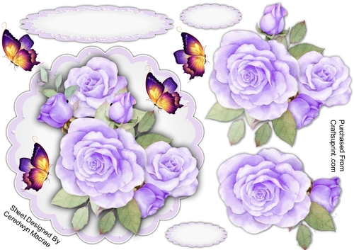 Beautiful  Lilac Rose Topper 