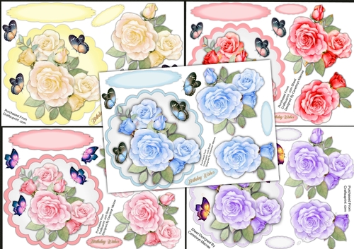 5, Beautiful Scalloped Rose Toppers