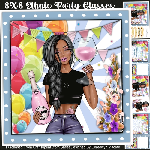 8x8 Mini Kit Ethnic  Miss Party Glasses 