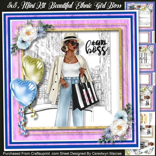 8x8 Mini Kit, Ethnic Beautiful Girl Boss