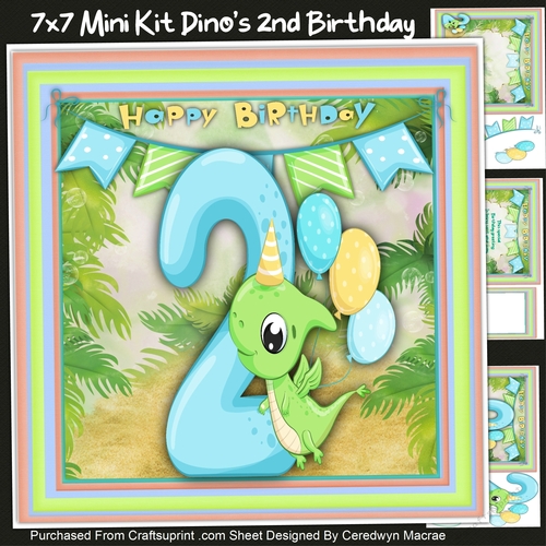 7x7 Mini Kit , Dinos 2ndt Birhday
