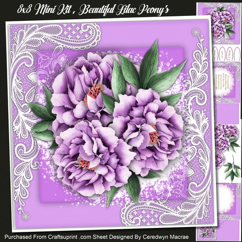 8x8 Mii Kit, Beautiful Lilac Peonys 