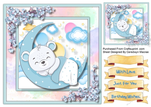 8X8 SleepTight Baby Bear , Boy