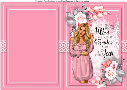 Print, Cut and Fold,Smiles and Happines with Quote