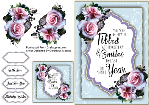 A5 ,Beautiful Birthday Wishes 3