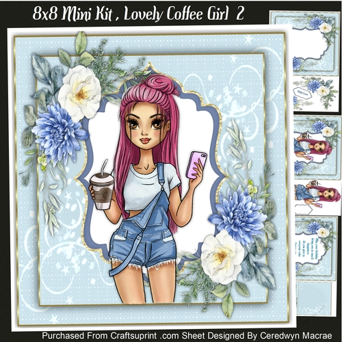 8X8 Mini Kit , Lovely Coffee Girl 2
