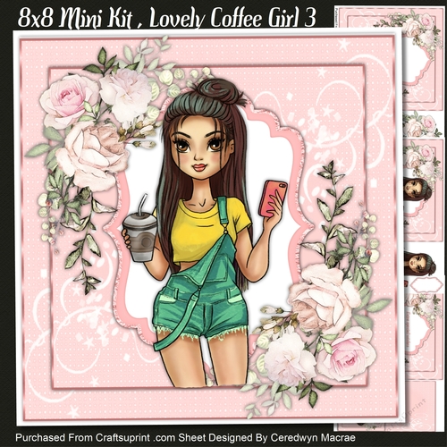 8X8 Mini Kit , Lovely Coffee Girl 3