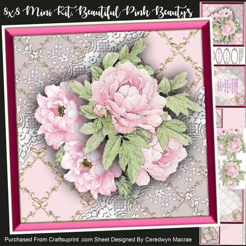 8x8 Mini Kit, Beautiful Pink Beautys 