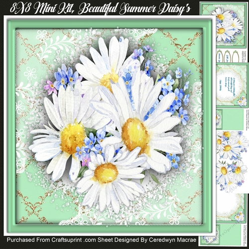 8x8 Mini Kit, Beautiful Summer Daisys