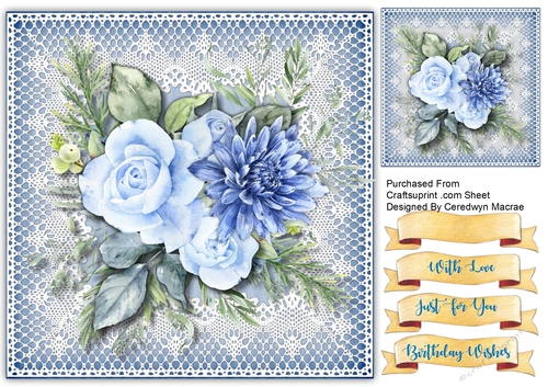 8x8 Beautiful Blue Bliss