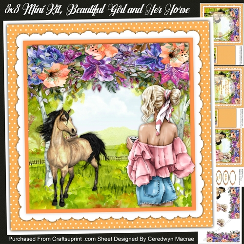 8x8 Mini Kit, Beautiful Girl and Her Horse