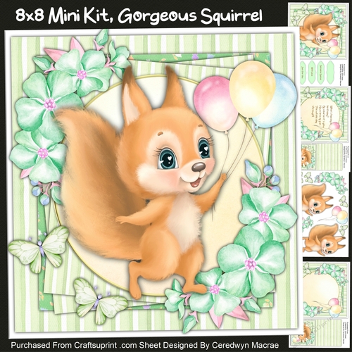 8x8 Mini Kit ,Gorgeous Squirrel