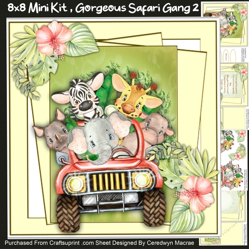 8x8 Mini Kit ,Gorgeous Safari Gang 2