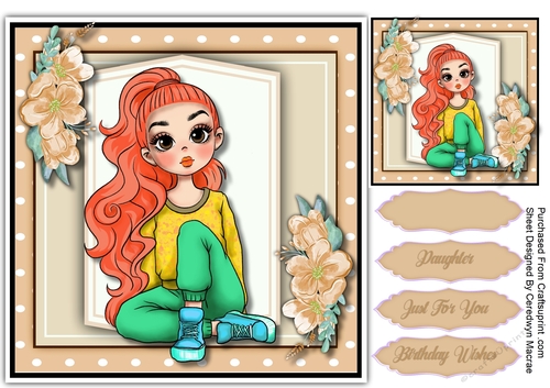 7x7 Beautiful Sitting Girl  3