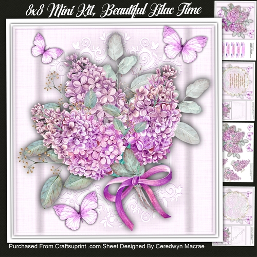 8x8 Mini Kit, Beautiful Lilac Time 