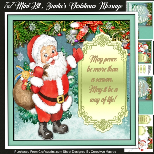 7x7 Mini Kit, Santas Christmas Message