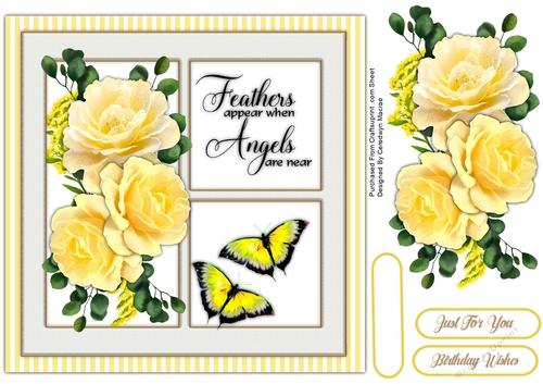 Beautiful Yellow Passionate Roses and Quote