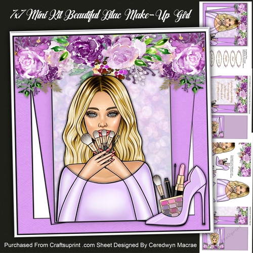 7x7 Mini Kit, Beautiful lilac Make-Up Girl